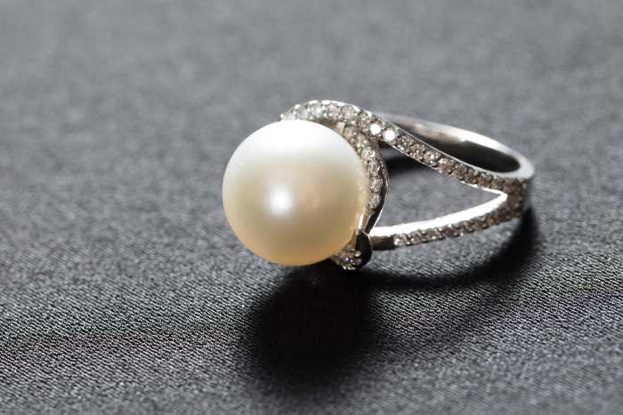 unique wedding rings, including this gorgeous pearl engagement ring